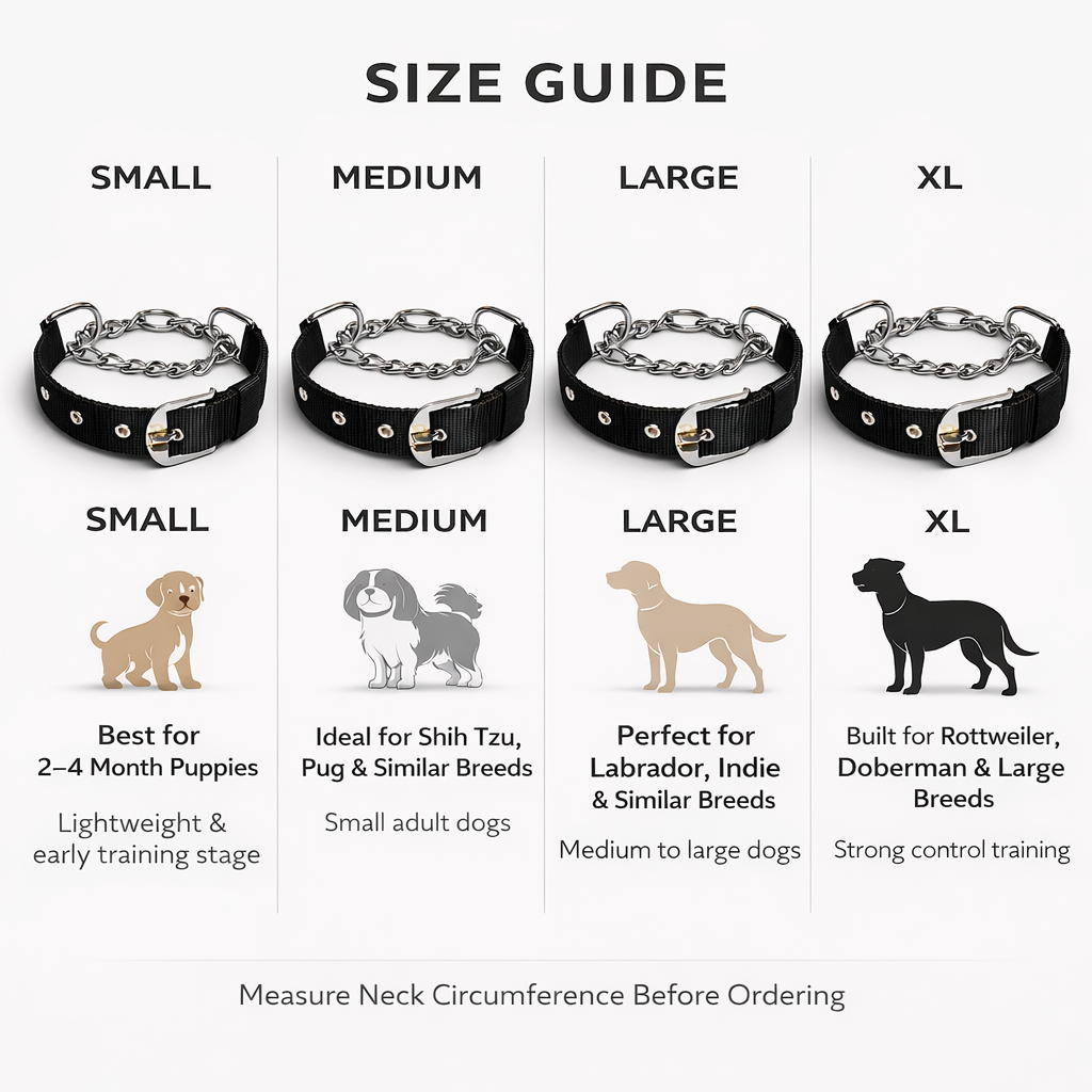 Furppies Martingale Dog Training Collar ā Controlled Pull Design with Heavy-Duty Chain