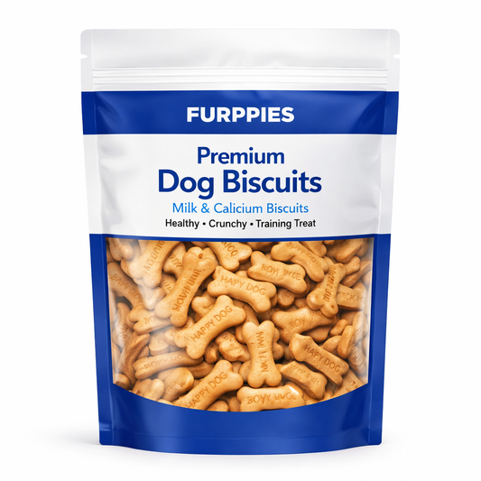FURPPIES Premium Dog Biscuits – Crunchy Milk & Calcium Training Treats for Dogs