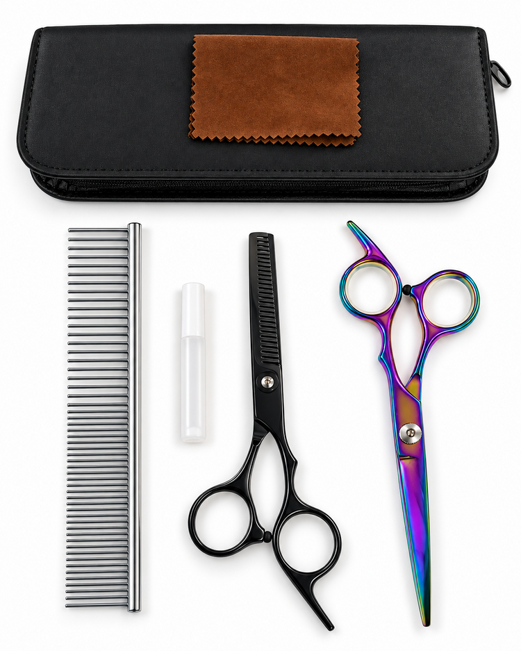 Furppies Basic 2-Piece Pet Grooming Scissor Set with Comb