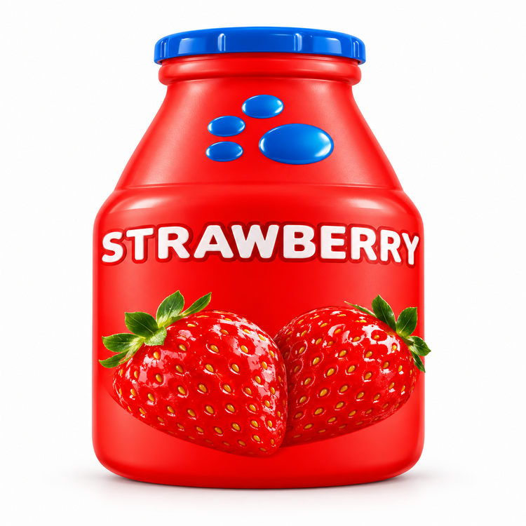 Furppies Strawberry Shake Squeaky Dog Toy