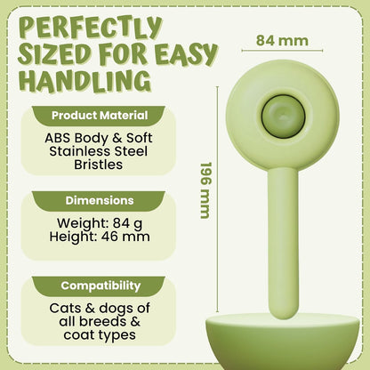 Self Cleaning Slicker Brush Pet Hair Grooming Comb Pet Massaging Tool and Shedding Brush for Long or Medium Haired Dogs and Cats