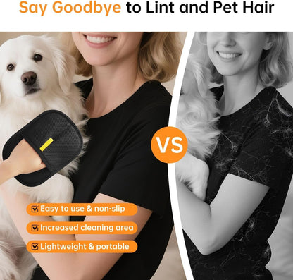Pet Hair Removal Glove for Cats & Dogs, 2025 Newly Upgraded Five-Finger Electrostatic Pet Hair Gloves, Reusable Pet Hair Remover Tool for Clothing, Couch, Carpet, Cat Grooming Gloves