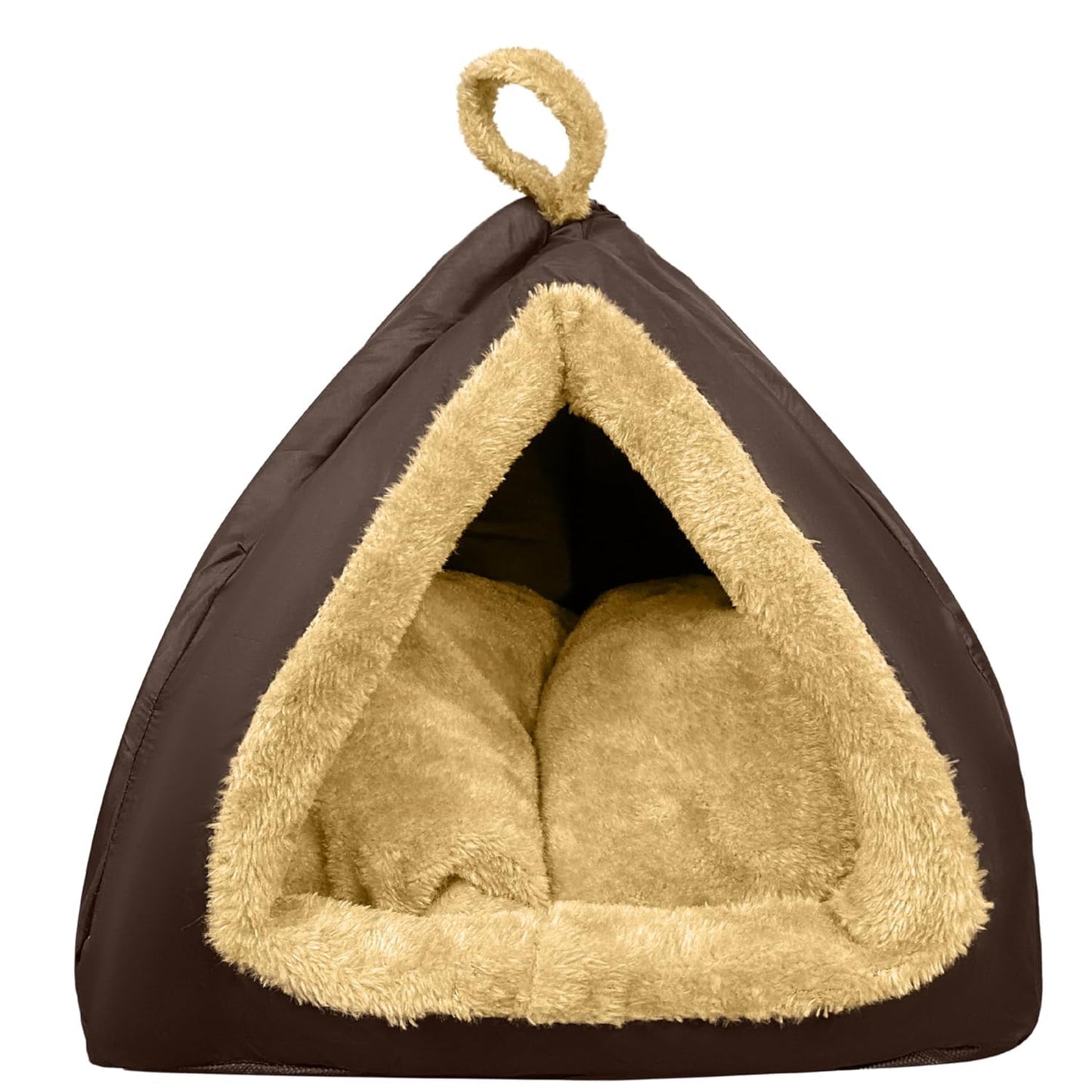 Furppies Premium Triangle Pet Hut – Soft Plush Indoor Shelter for Dogs & Cats