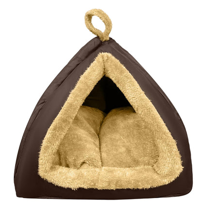 Furppies Premium Triangle Pet Hut – Soft Plush Indoor Shelter for Dogs & Cats