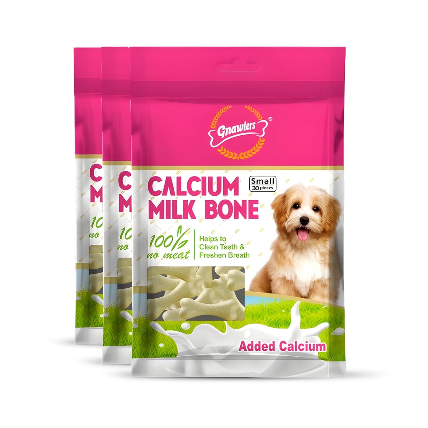 Gnawlers Calcium 90 in 1 Milk Bones Dog Treats, 850 g, All Life Stages
