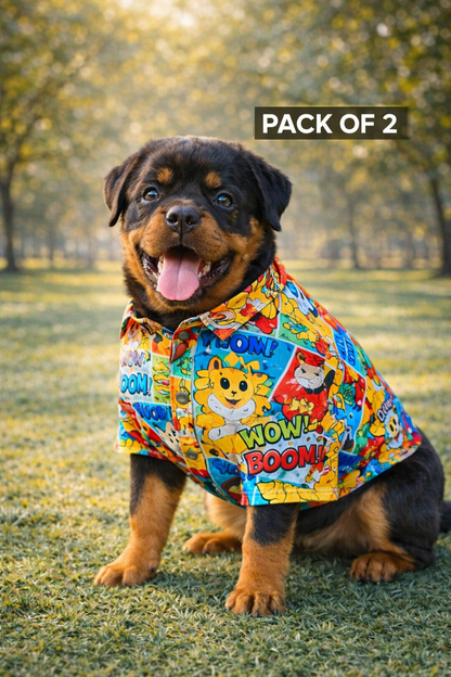 Premium Summer Printed Dog Shirt for Large Breeds – Stylish Breathable Shirt