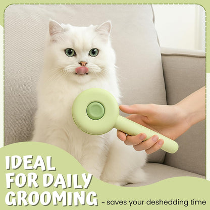 Self Cleaning Slicker Brush Pet Hair Grooming Comb Pet Massaging Tool and Shedding Brush for Long or Medium Haired Dogs and Cats