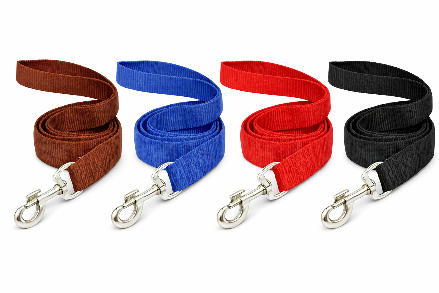 Premium Nylon Dog Leash – 5 Feet Length | 15mm, 20mm, 25mm & 32mm Width Options | Heavy-Duty Metal Hook | Ideal for Small Puppies to Rottweiler Breeds