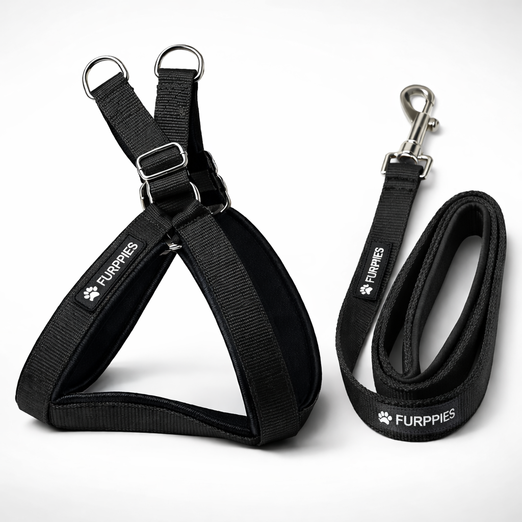 Furppies PP Dog Harness and Leash Set – Adjustable Dog Harness Size Guide