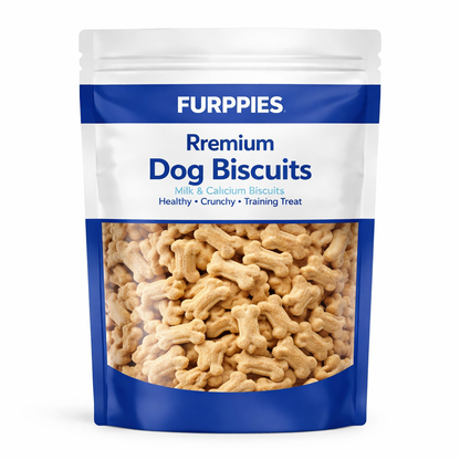 FURPPIES Premium Dog Biscuits – Crunchy Milk & Calcium Training Treats for Dogs