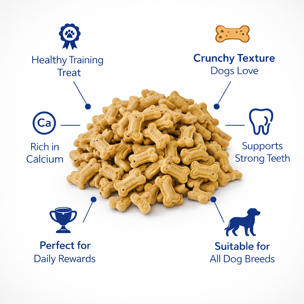 FURPPIES Premium Dog Biscuits – Crunchy Milk & Calcium Training Treats for Dogs