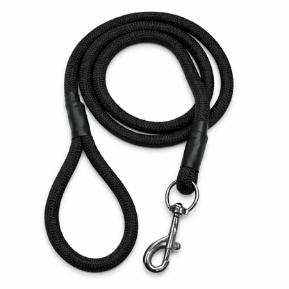 Heavy Duty Rope Dog Leash with Comfortable Loop Handle & Metal Hook – Strong Braided Nylon Training Lead for Small, Medium & Large Dogs – Tangle Free Pet Walking Leash