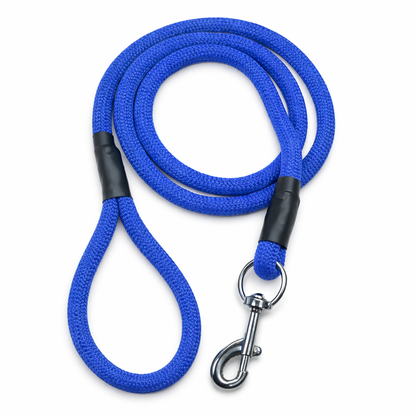 Heavy Duty Rope Dog Leash with Comfortable Loop Handle & Metal Hook – Strong Braided Nylon Training Lead for Small, Medium & Large Dogs – Tangle Free Pet Walking Leash