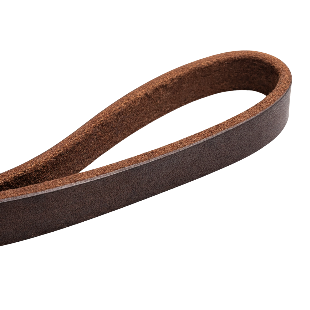 Petstrack Premium Genuine Leather Dog Leash 5ft | Heavy-Duty Training & Walking Lead with Solid Brass Hook | Durable Leather Lead for Small, Medium & Large Dogs