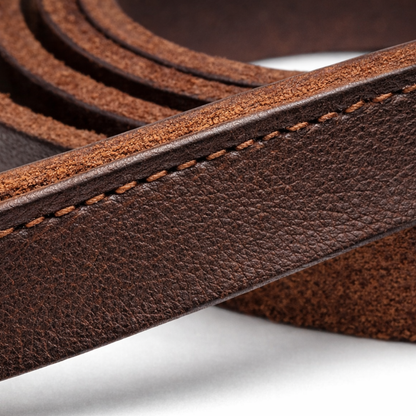 Petstrack Premium Genuine Leather Dog Leash 5ft | Heavy-Duty Training & Walking Lead with Solid Brass Hook | Durable Leather Lead for Small, Medium & Large Dogs