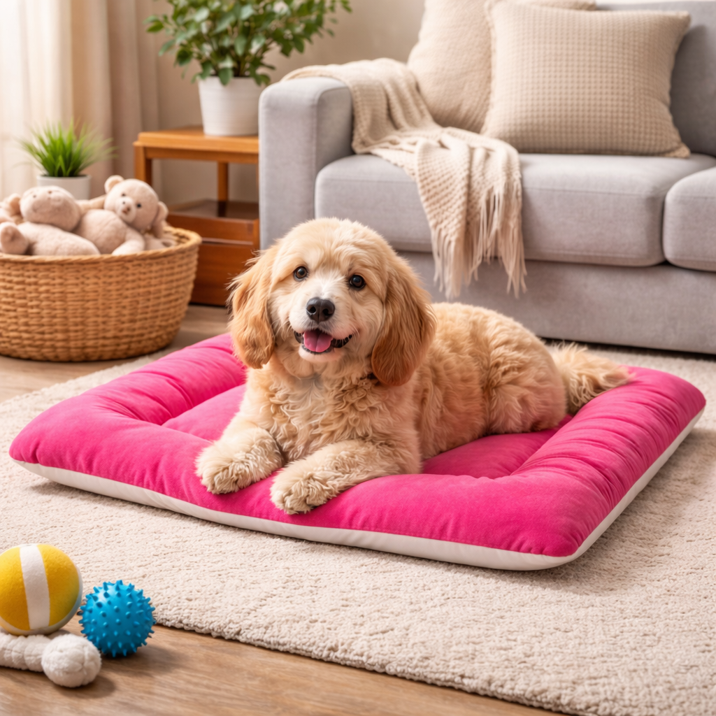 Furppies Premium Reversible Velvet Pet Bed for Dogs & Cats | Ultra-Soft Washable Cushion Mattress | Durable Comfort Bed for Daily Relaxation