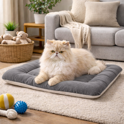 Furppies Premium Reversible Velvet Pet Bed for Dogs & Cats | Ultra-Soft Washable Cushion Mattress | Durable Comfort Bed for Daily Relaxation