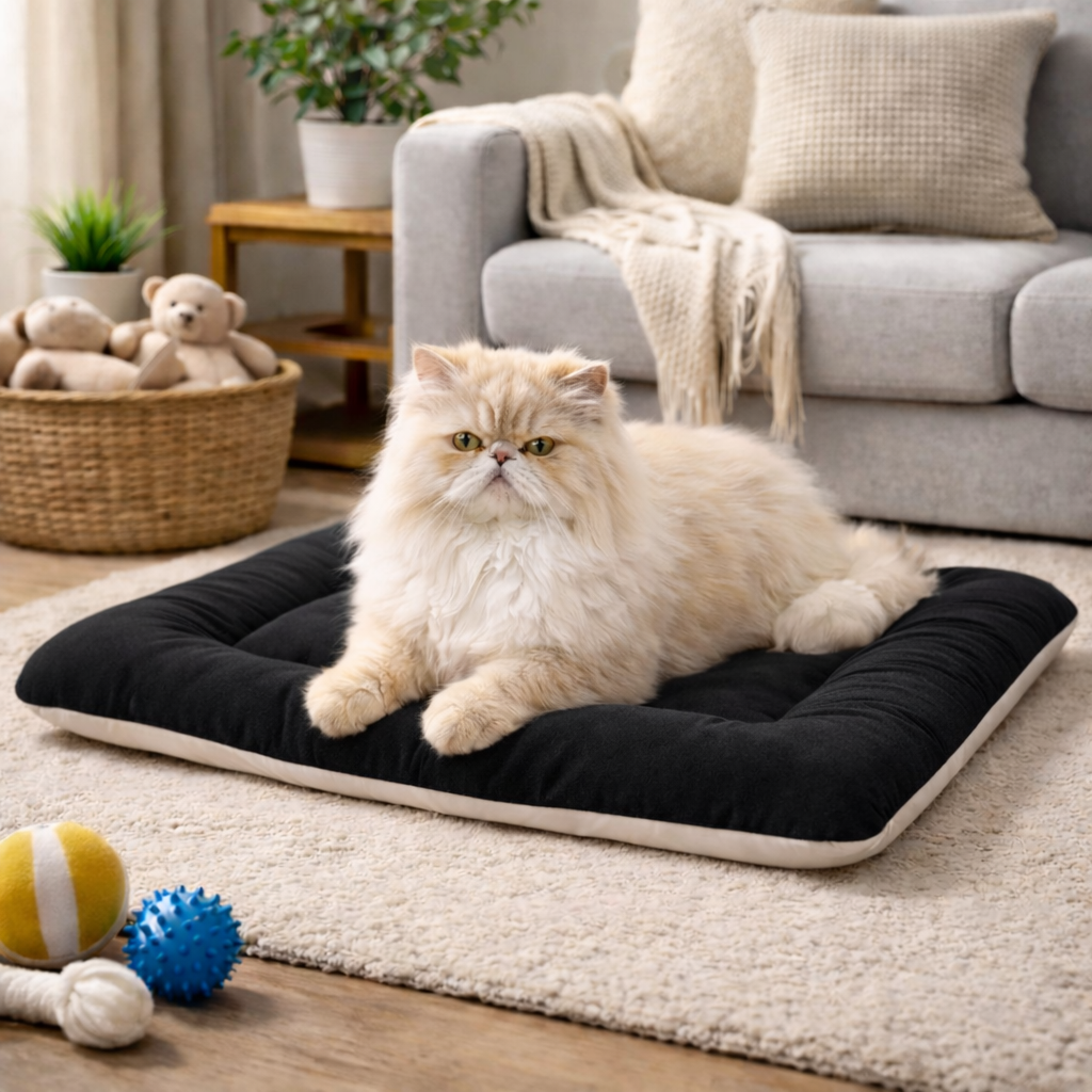 Furppies Premium Reversible Velvet Pet Bed for Dogs & Cats | Ultra-Soft Washable Cushion Mattress | Durable Comfort Bed for Daily Relaxation