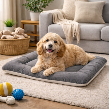 Furppies Premium Reversible Velvet Pet Bed for Dogs & Cats | Ultra-Soft Washable Cushion Mattress | Durable Comfort Bed for Daily Relaxation