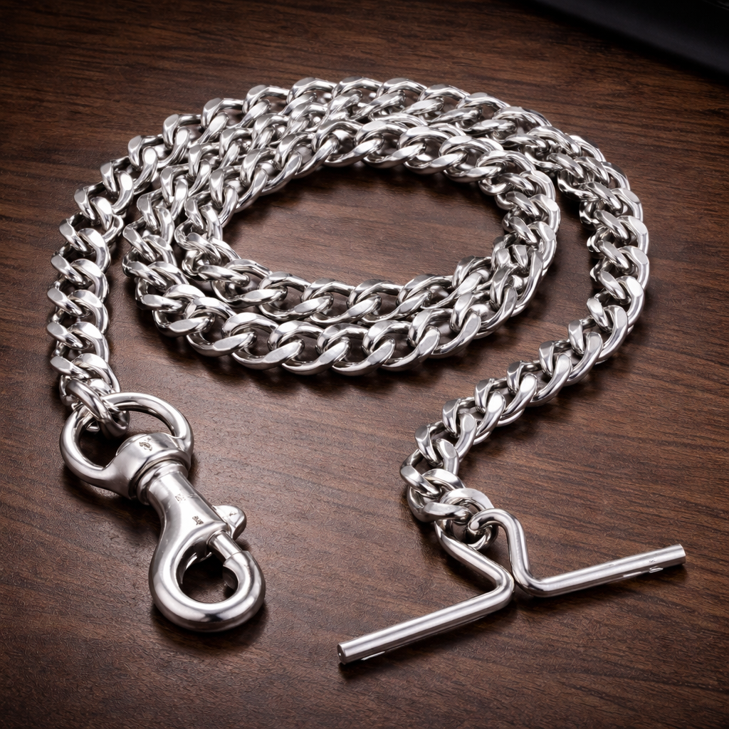 Furppies Grinded Iron Dog Chain Collar – Heavy-Duty Training Chain (Multiple Sizes)