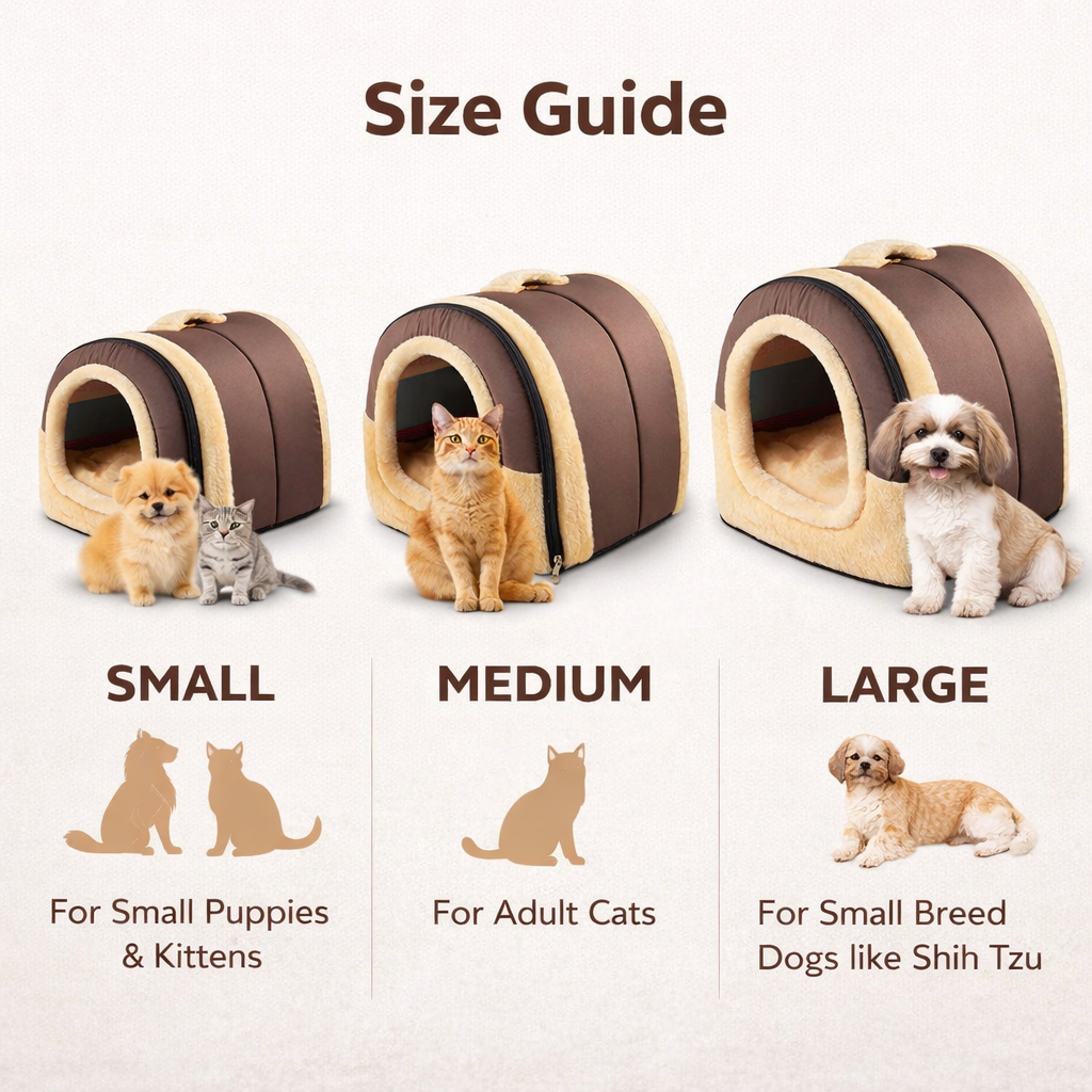 Furppies Premium Igloo Pet Bed – Cozy Dome House for Dogs & Cats