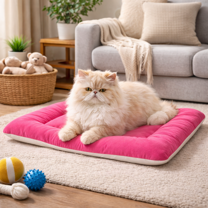 Furppies Premium Reversible Velvet Pet Bed for Dogs & Cats | Ultra-Soft Washable Cushion Mattress | Durable Comfort Bed for Daily Relaxation