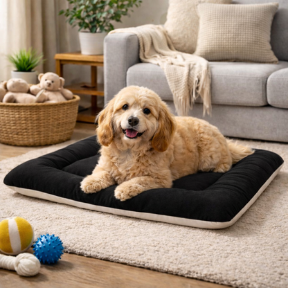 Furppies Premium Reversible Velvet Pet Bed for Dogs & Cats | Ultra-Soft Washable Cushion Mattress | Durable Comfort Bed for Daily Relaxation
