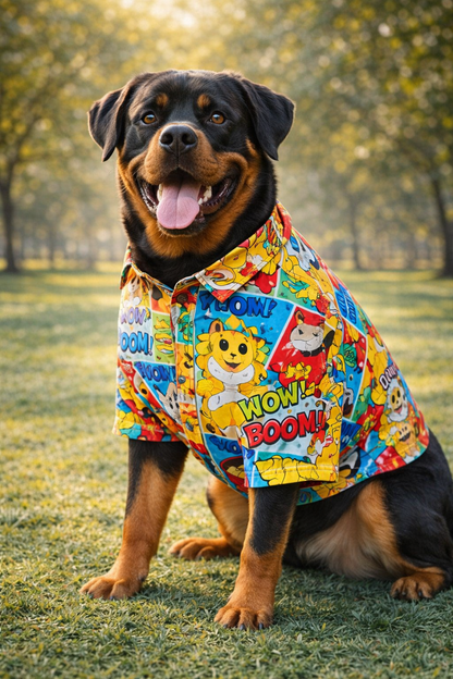 Premium Summer Printed Dog Shirt for Large Breeds – Stylish Breathable Shirt