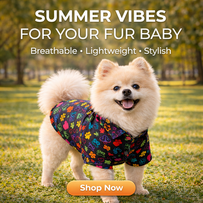 Premium Summer Printed Dog Shirt for Large Breeds – Stylish Breathable Shirt
